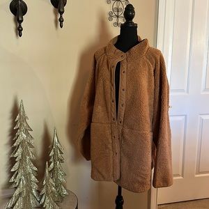 Women’s Plus 5X Snap High Pile Jacket